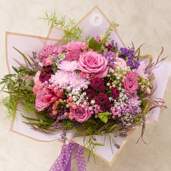 Designer's Choice Wrapped Bouquet – Seasonal Luxury Flowers