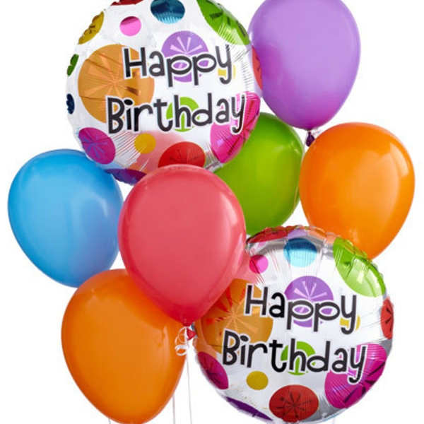 BIRTHDAY BUNDLE MYLAR AND LATEX BALLOONS