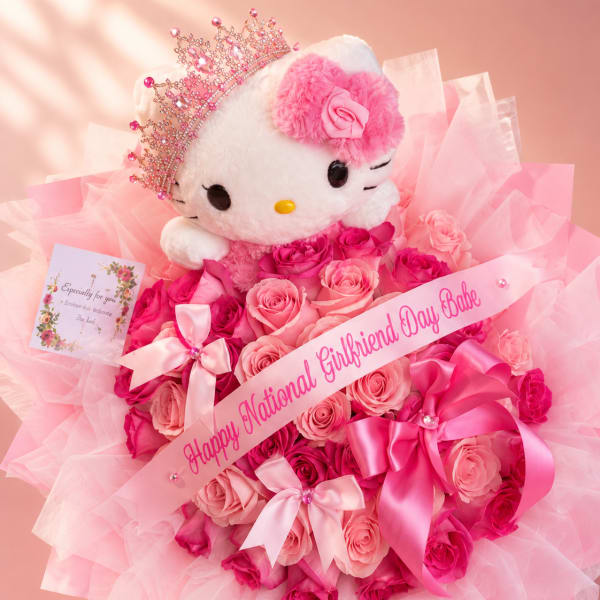 BIG SHOW-OFF BOUQUET WITH HELLO KITTY