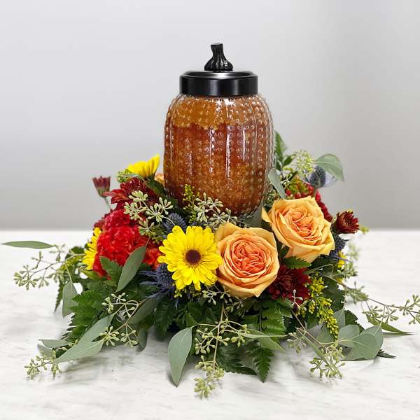 Fall Candle & Fresh Arrangement Bundle