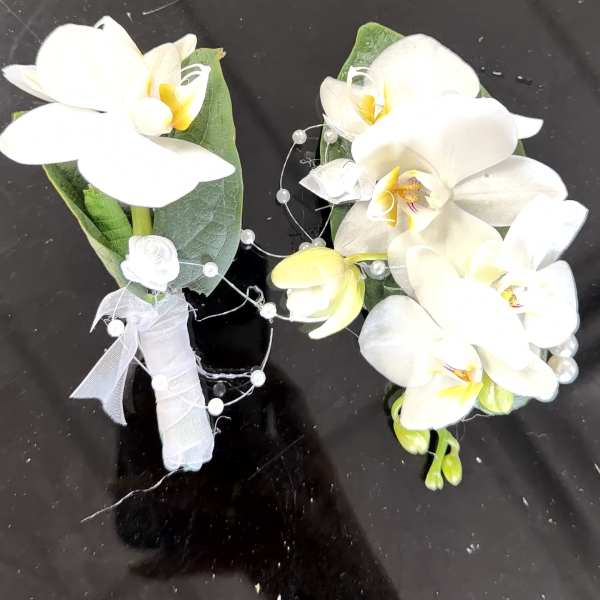 Orchids Corsage and Botonier
