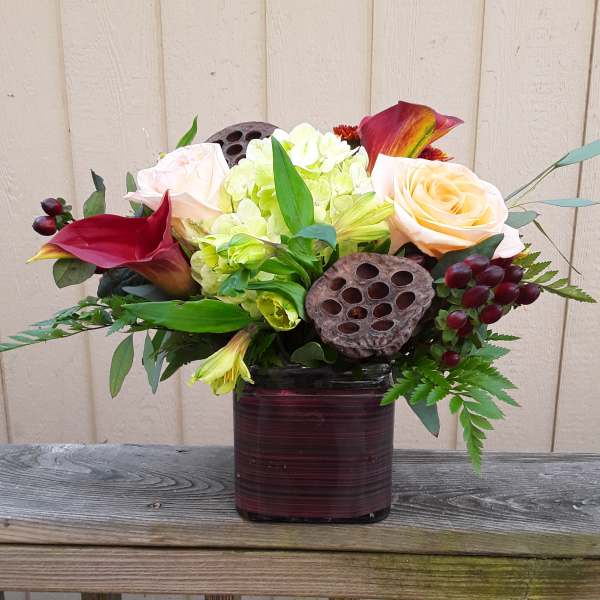 Low and Lush Fall Arrangement
