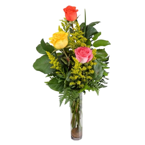 Rainbow Rose Bud Vase