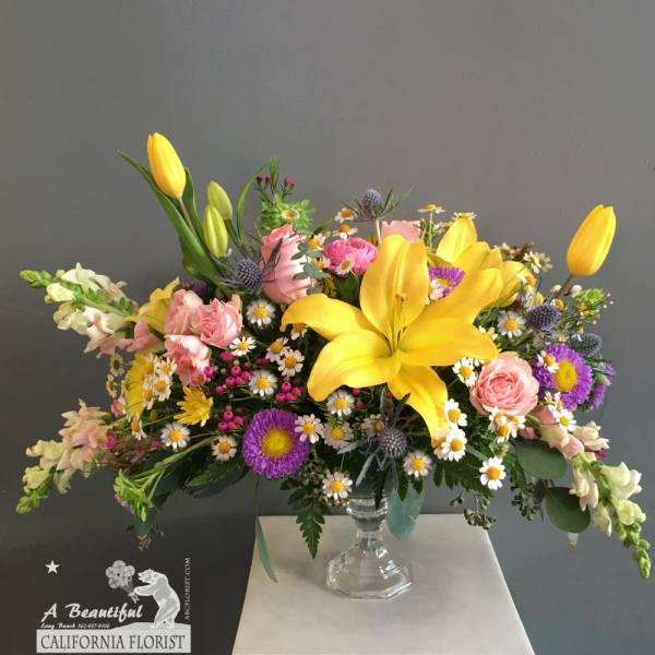 Spring Elegance Arrangement - Beautiful Fresh Spring Blooms