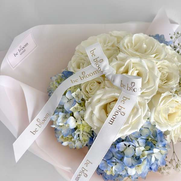 Serene Blue Harmony Hydrangeas Bouquet