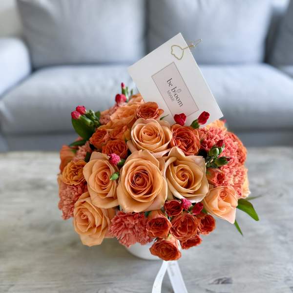 Sunset Roses Vase Arrangement