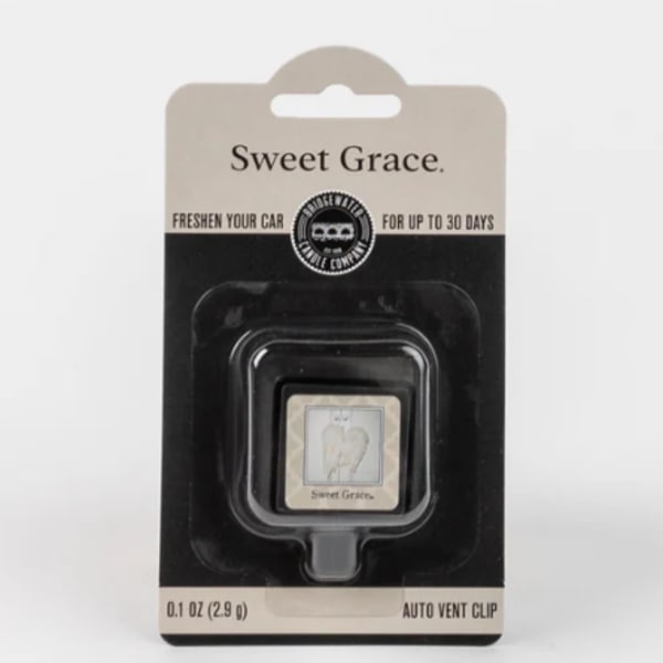 Packaged Sweet Grace car vent clip air freshener