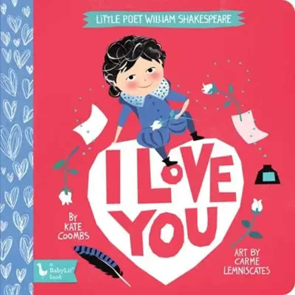 Children's book cover with a cartoon figure and large "I LOVE YOU" text