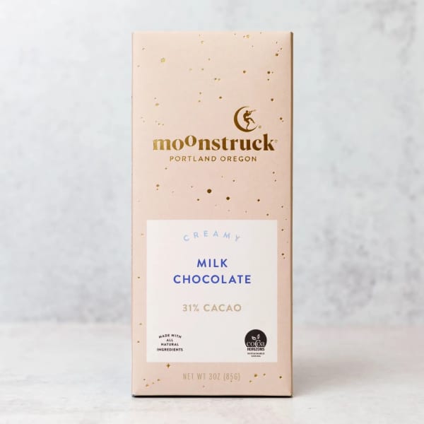 Box of Moonstruck creamy milk chocolate