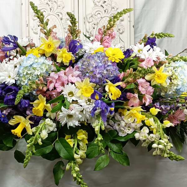 Spring Floral Casket Spray