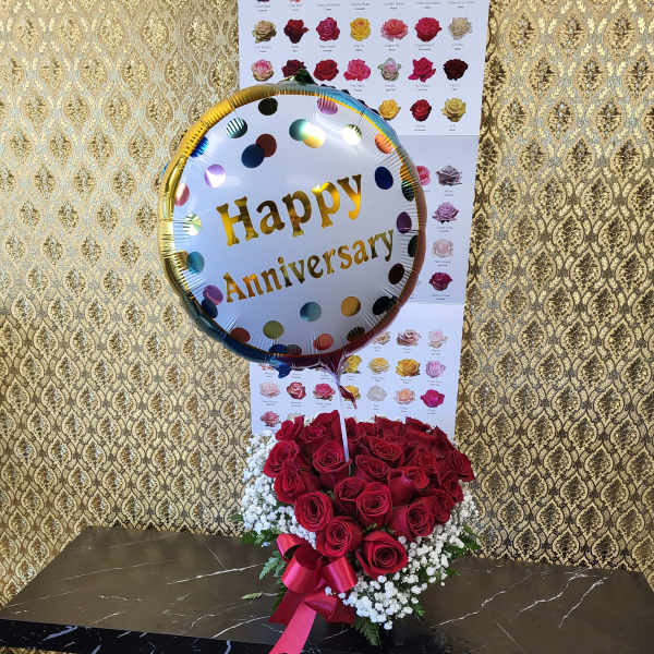 Happy anniversary WITH LOVE arrangement SPECIAL