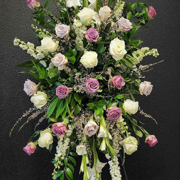 Lavender and White Sympathy Standing Spray