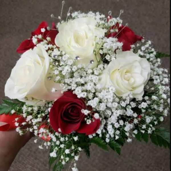 Red and White Mini Dance Bouquet