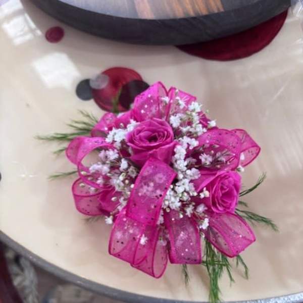 Pink Spray Rose Corsage