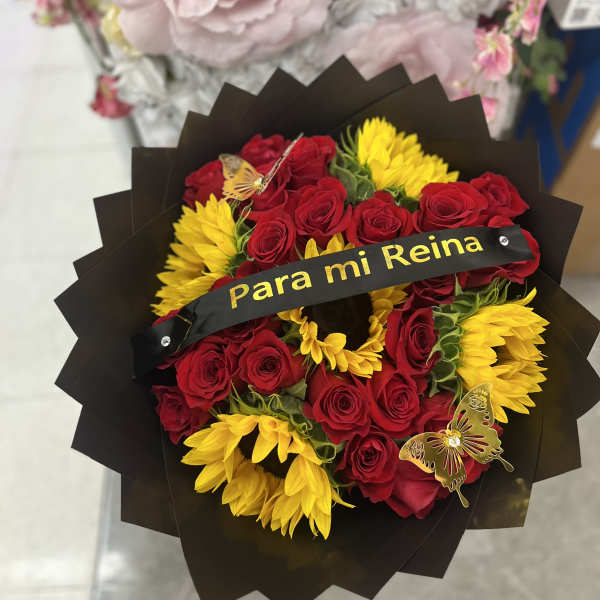 Roses / sunflowers bouquet
