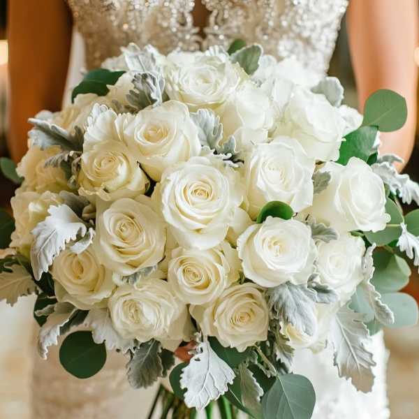 Winter White Roses
