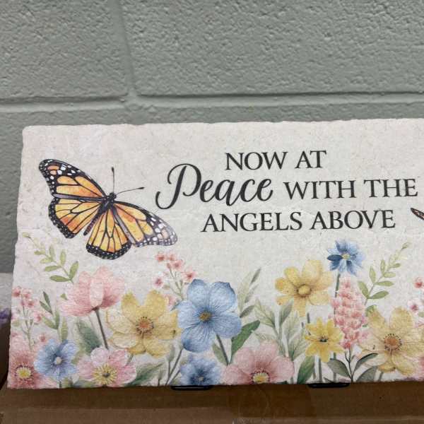 "Peace" Marble Paver with Easel