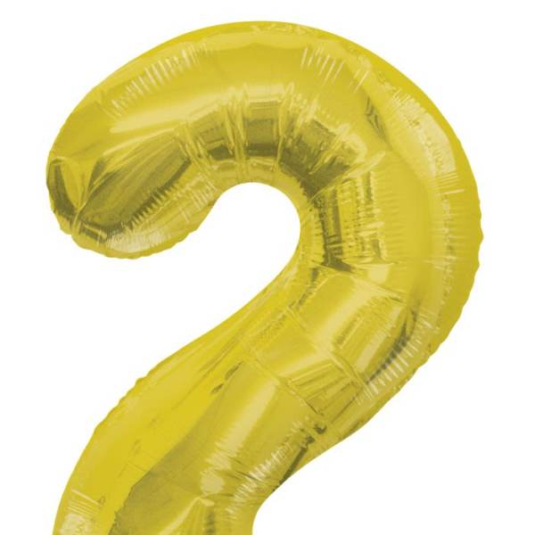 Gold Number 2 Balloon