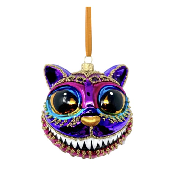 Cheshire Cat Ornament - Purple
