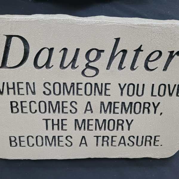 "Daughter" Concrete Stone with Easel