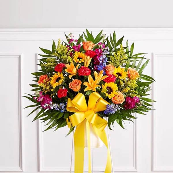 Heartfelt Sympathies Standing Basket