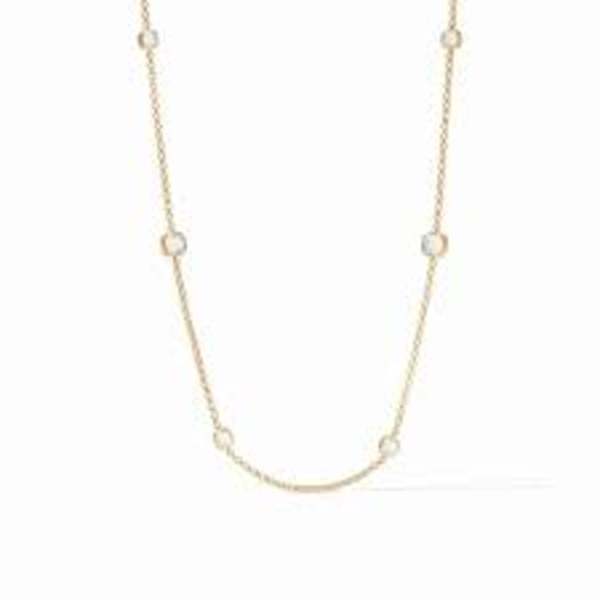 Aquitaine Station Necklace - Clear Crystal