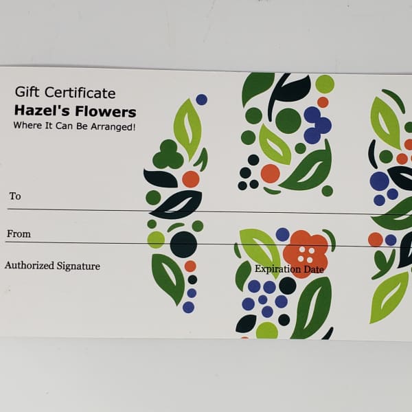 Hazel's Gift Certificate