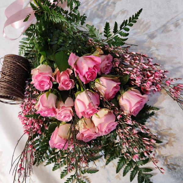 Hand Tied Rose Bouquet