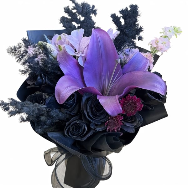 Black roses bouquet