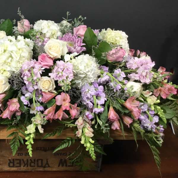 Pink and Lavendar Casket Spray