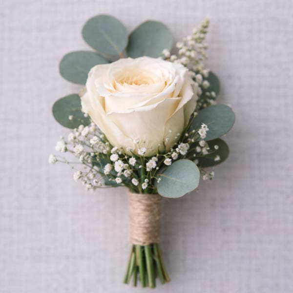 Ethereal Ivory Boutonnière
