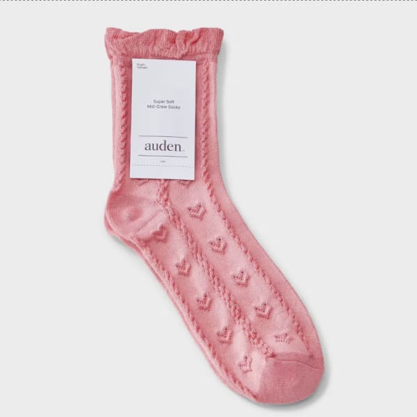 Women's Textured Hearts Valentine's Day Socks
