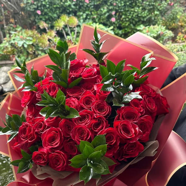 Long Stemmed 50 Red Roses!