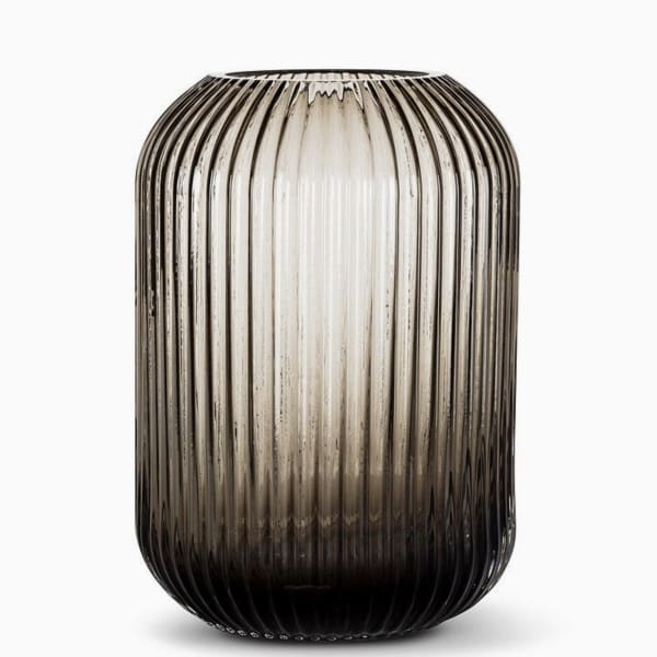 Medium Ridge Capsule Vase - GRAY