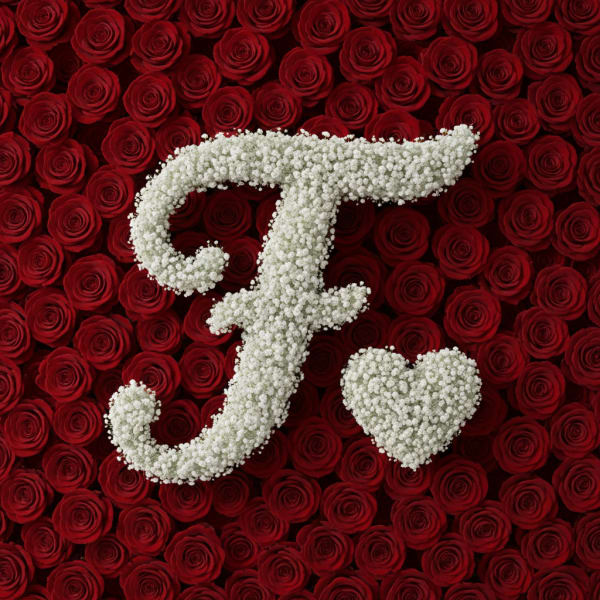 Baby's Breath Letter - F