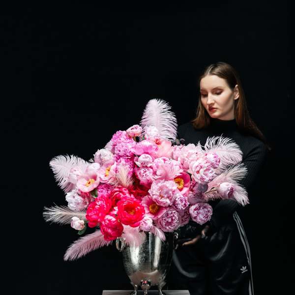 Second Chance Vase Arrangement With Peonies