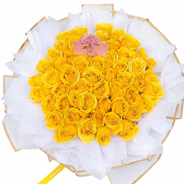 Sunny Golden Rose Bouquet