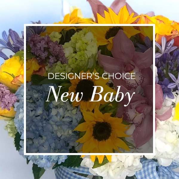 Mixed bouquet with sunflowers, hydrangeas, and orchids