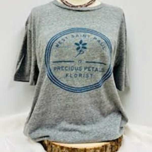 A Precious Petals Tee Gray