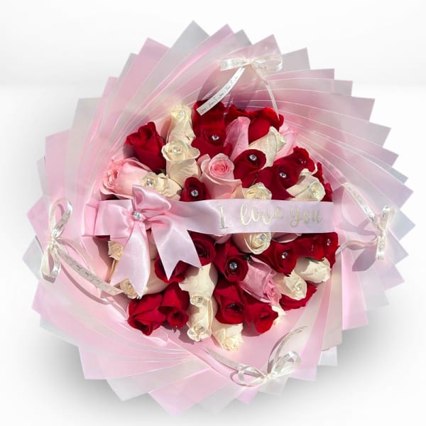 Color Roses & Pink Roses. I love Diamond