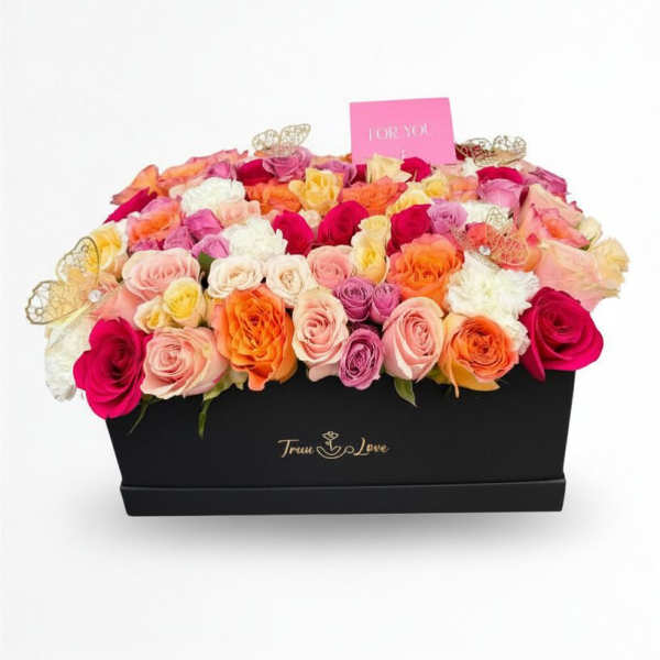 Colored Flower Box black