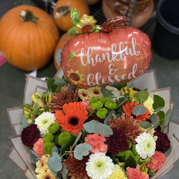 #4 Wrapped Thanksgiving Bouquet