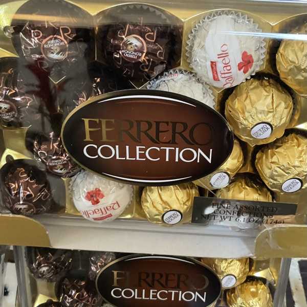 Ferrero Collection assorted chocolates in gold and dark wrappers