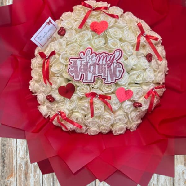 I Love You with White Roses