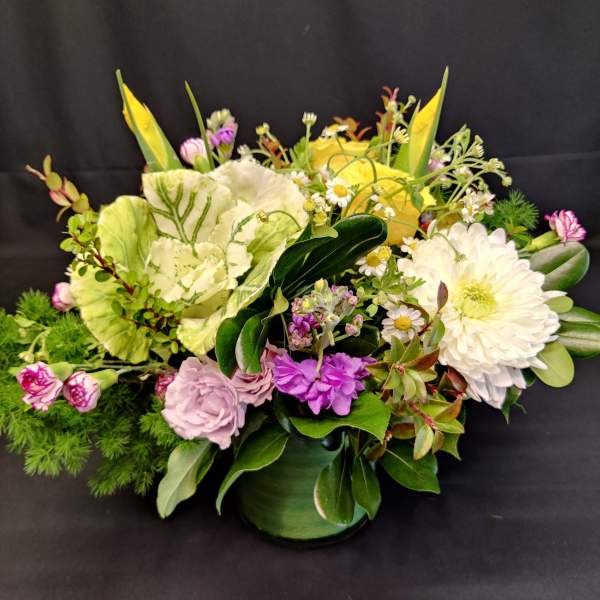 Kale long lasting spring centerpiece
