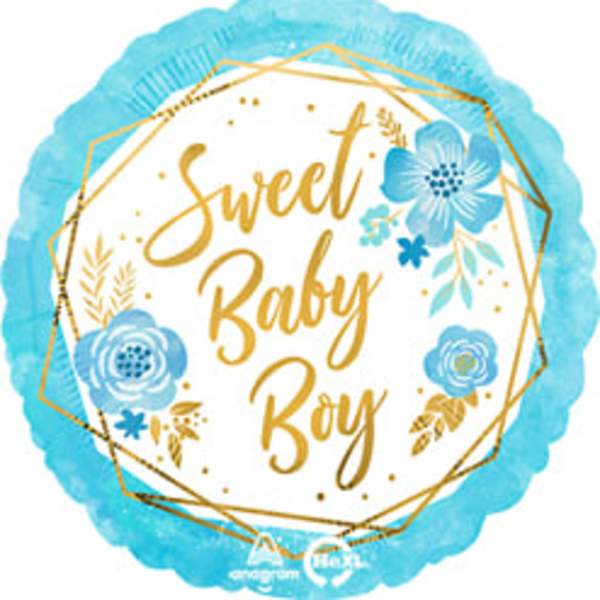 Sweet Baby Boy Geo Mylar