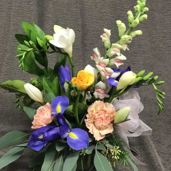 Bud Vase with an Added Rose