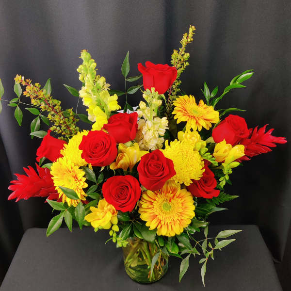 Gold and Red New Year's Bouquet