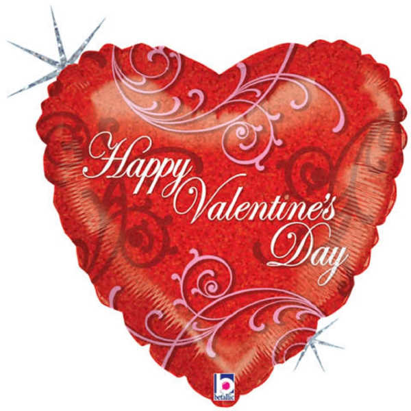 Happy Valentine's Day - Lavish Holographic - Balloon