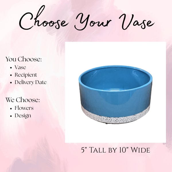 Blue Centerpiece Pot - Choose Your Vase